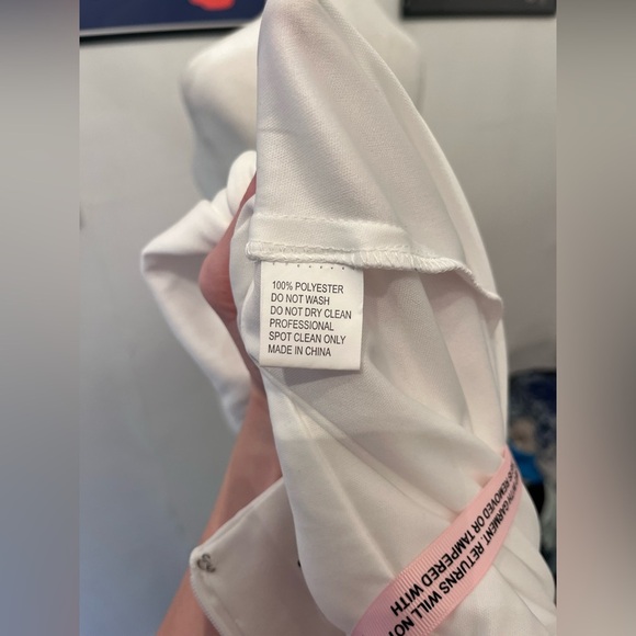 Ieena for Mac Duggal Angel Long Sleeve Chiffon Cocktail Dress White Size 4 NWT - Picture 7 of 8